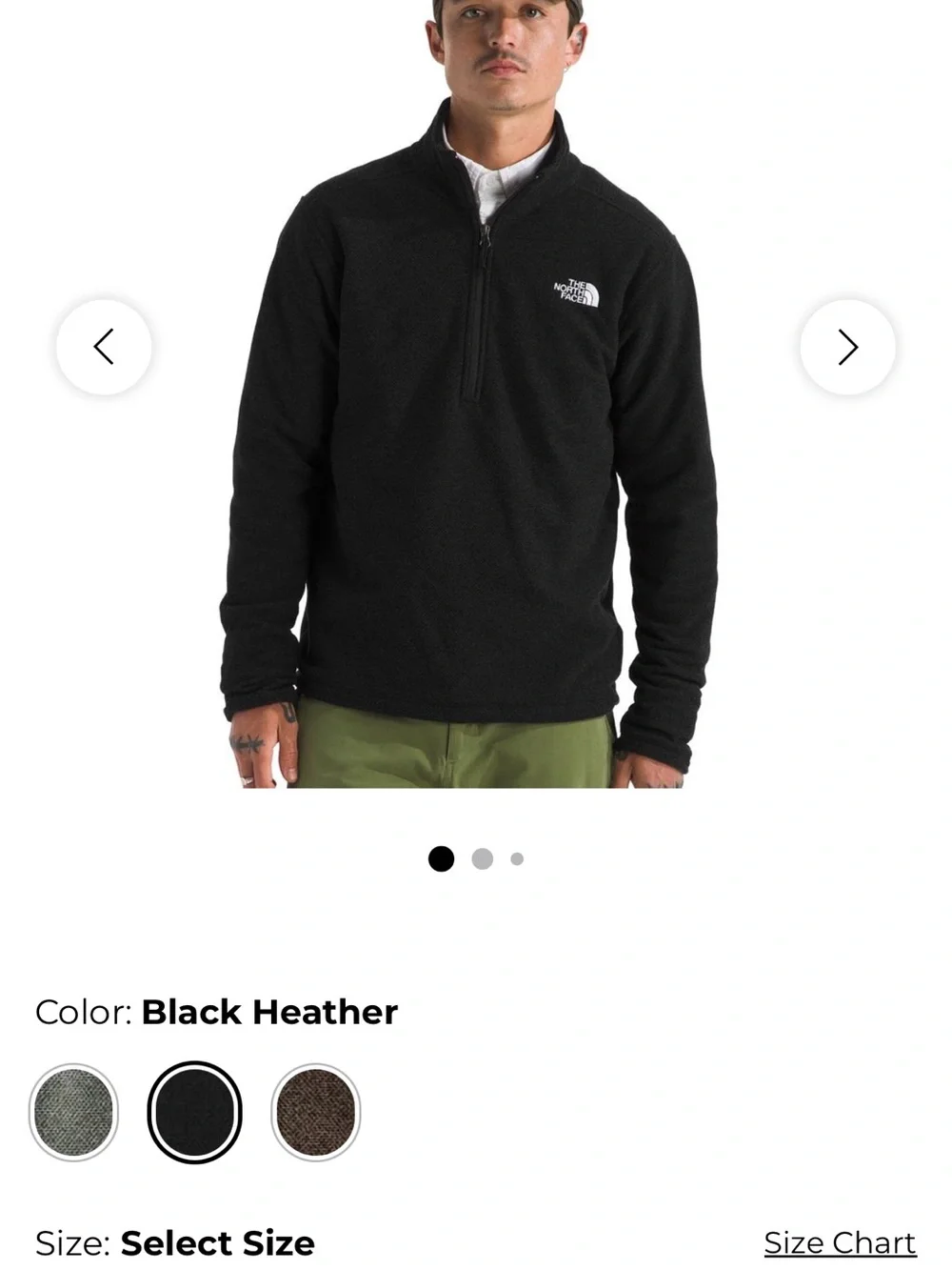 2 men’s XXL The North Face Half-Zip Fleece Pullover Gray & Black shirt
